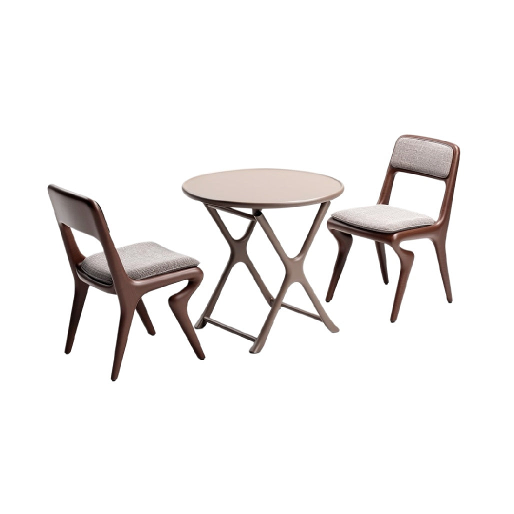 **Moderne Houten Eettafel met Bijpassende Stoelen**