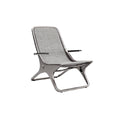Moderne Reclinerstoel met Grijze Stoffering en Aluminium Frame