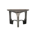 **Modern Driehoekige Tafel met Metaal en Glas**
